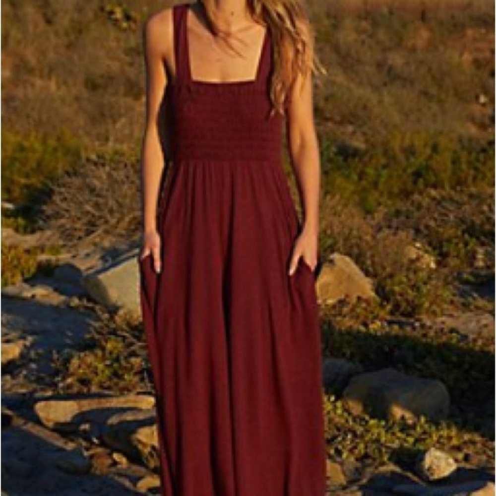 SOLD Free People Burgundy Jumpsuit - color sold out